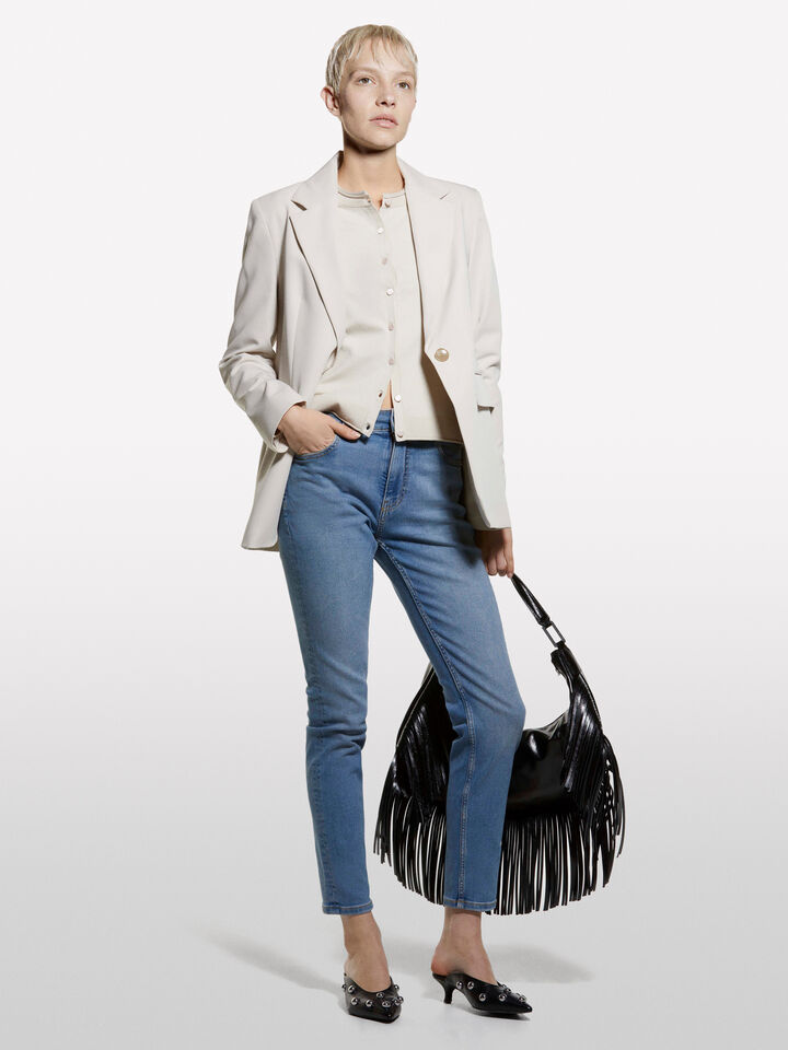 Beige regular fit cardigan - women's cardigans - Beige | Sisley image number 1